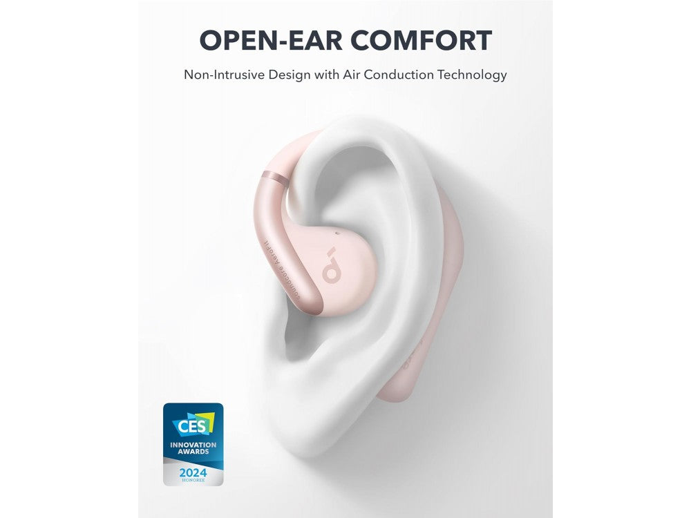 Anker Soundcore AeroFit Open-Ear Bluetooth 5.3 Earbuds – BassUp, IPX7, App, Soft Pink – view 2