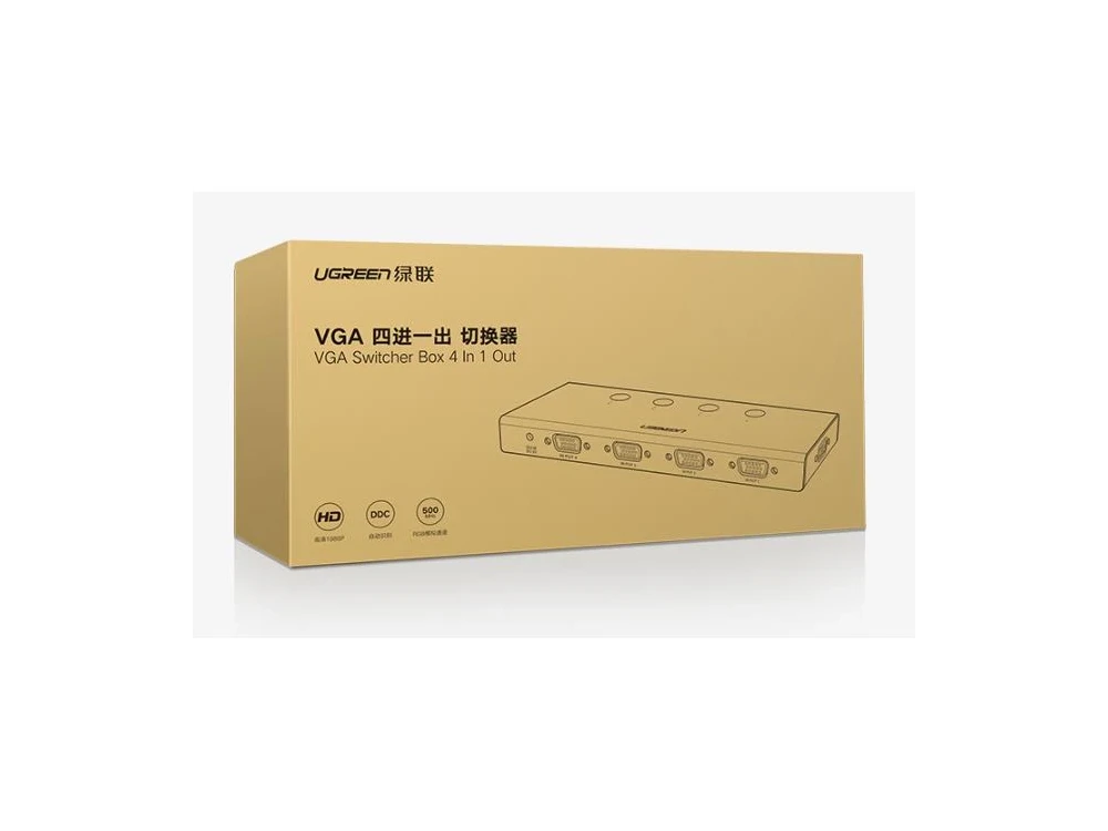 Ugreen VGA 4-in-1-Out Switch 1080P@60Hz with 1.5m Cable, Black – view 2