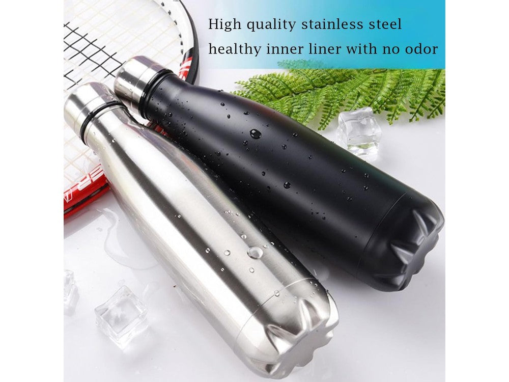 AJ Stainless Steel Water Bottle 750ml – Double Walled, BPA Free, Black – view 3