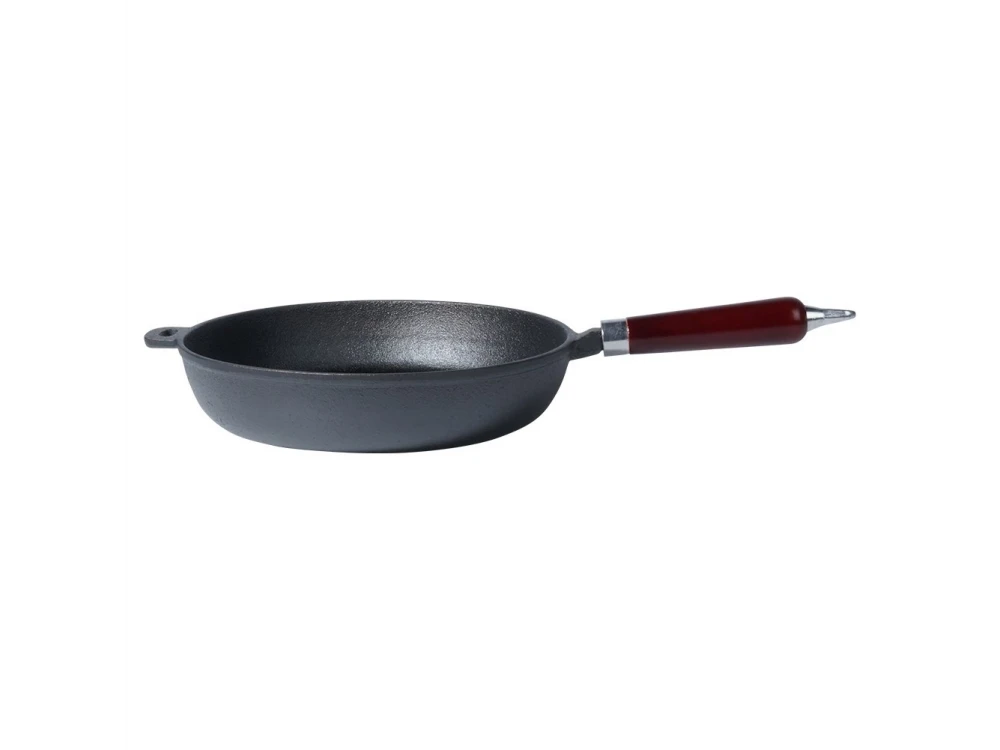 Vilde Premium Cast Iron Skillet 28 cm – Removable Wood Handle, Stovetop-to-Oven – view 3