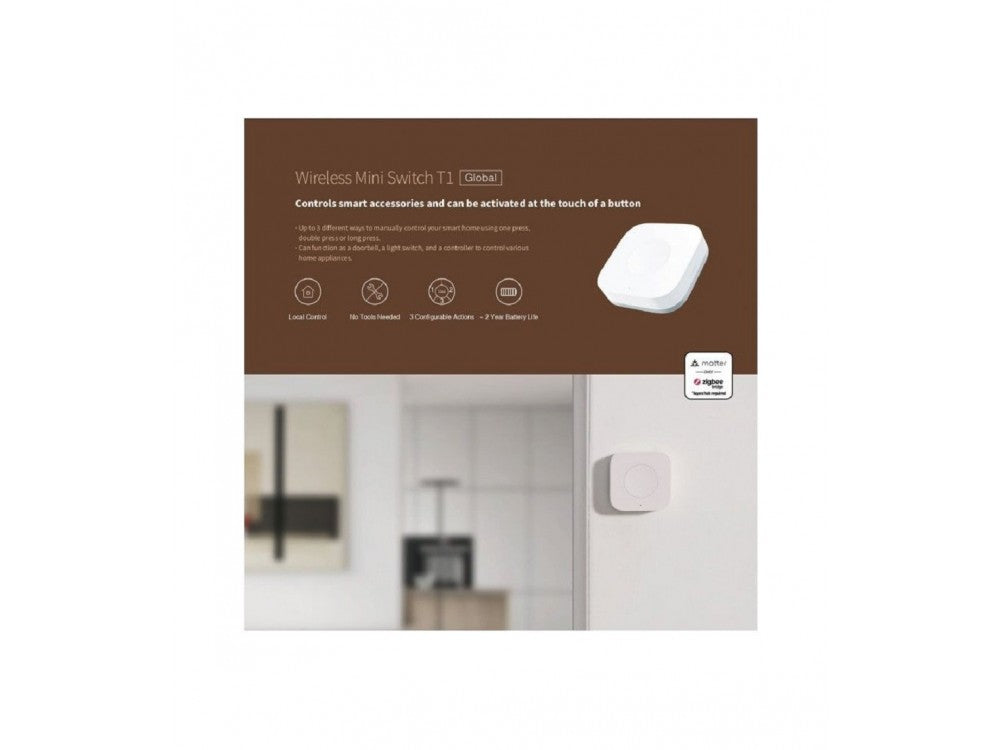 Aqara Wireless Mini Switch T1 – Smart Zigbee Wireless Switch (Aqara Hub Required) – view 3