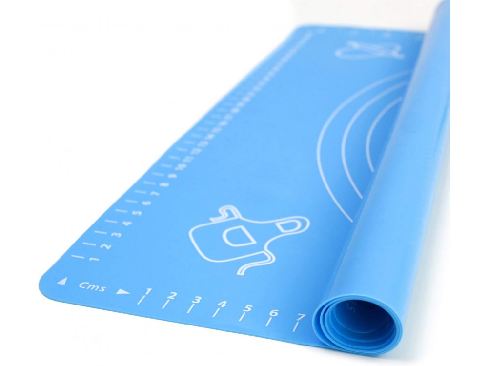 AJ Silicone Baking & Dough Mat 65x45cm – BPA Free, Blue – view 3