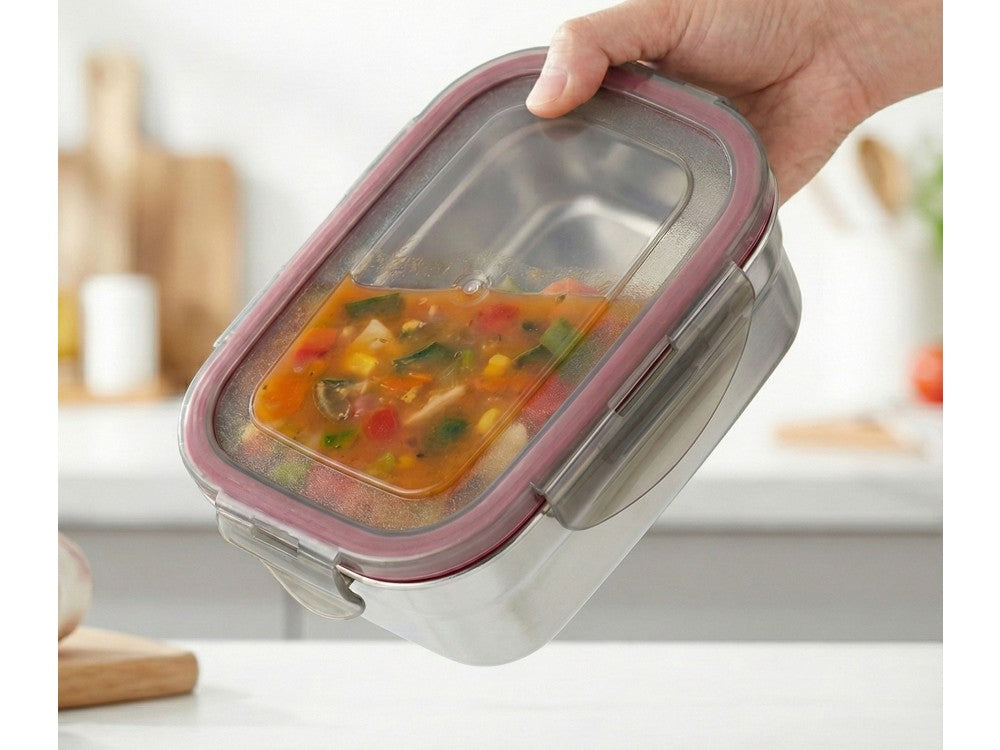 AJ Inox Airtight Lunch Box 800ml – Stainless Steel, BPA-Free Lid – view 3