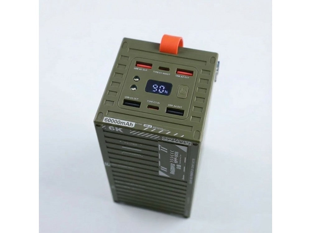 Remax Container 60000 22.5W PD Power Bank 60.000mAh USB-C – Digital Display, Olive – view 3