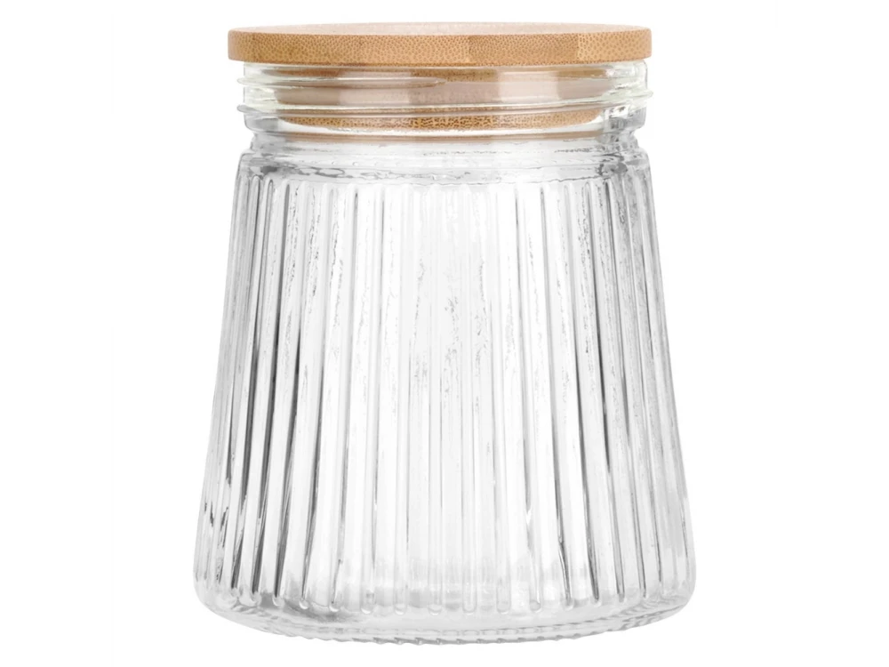 Vilde Premium 700ml Borosilicate Glass Food Storage Jar – Bamboo Lid, Airtight Silicone Seal – view 3