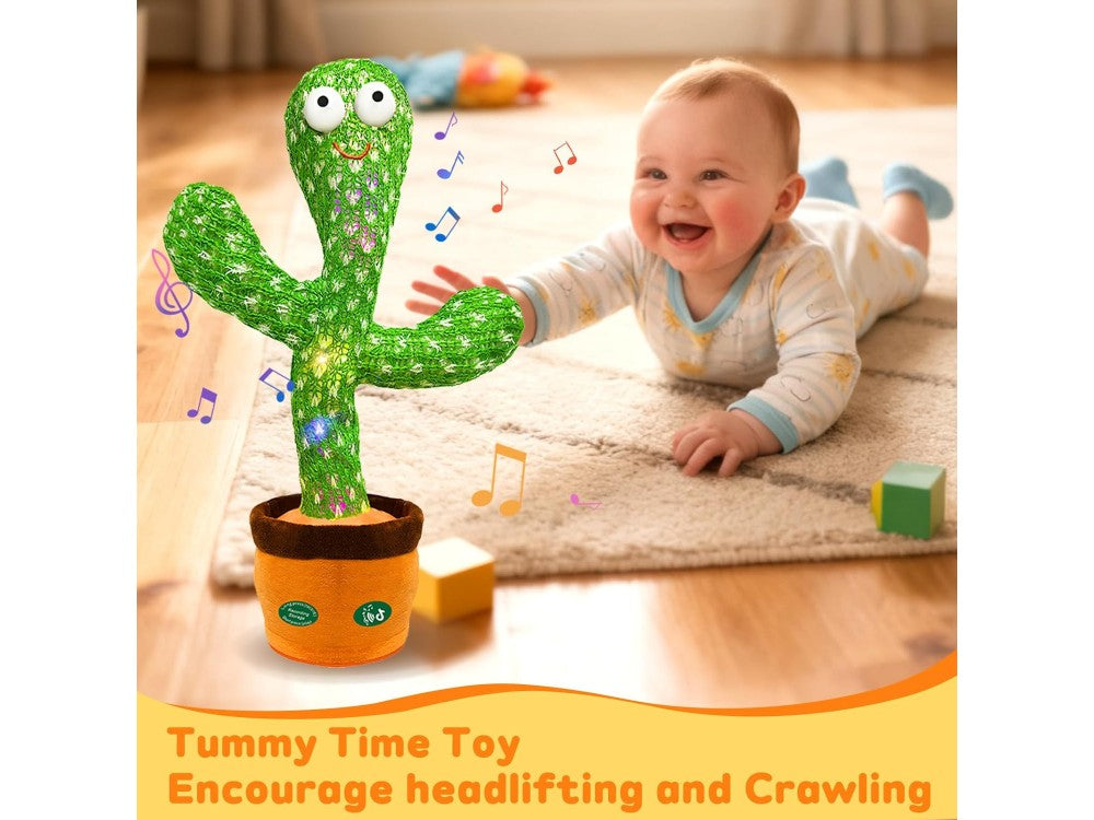 AJ Dancing Talking Cactus Plush Toy – 120 Songs, Mimics Voice, USB Rechargeable – view 3