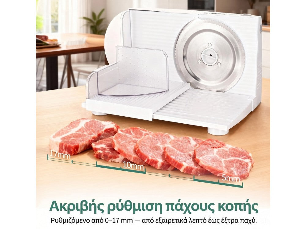 Emerio All-Purpose Electric Slicer 100W Stainless Steel Adjustable 0-17mm BPA-Free Foldable – view 3