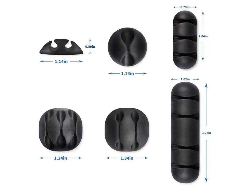 Swissten Cable Organizer Clips Set of 10 with Adhesive – Black – view 3