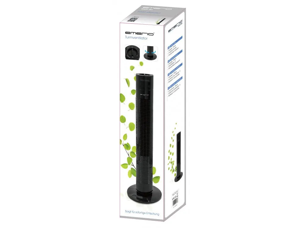 Emerio Bladeless Tower Fan 78cm 35W 3-Speed Oscillating – Black – view 3