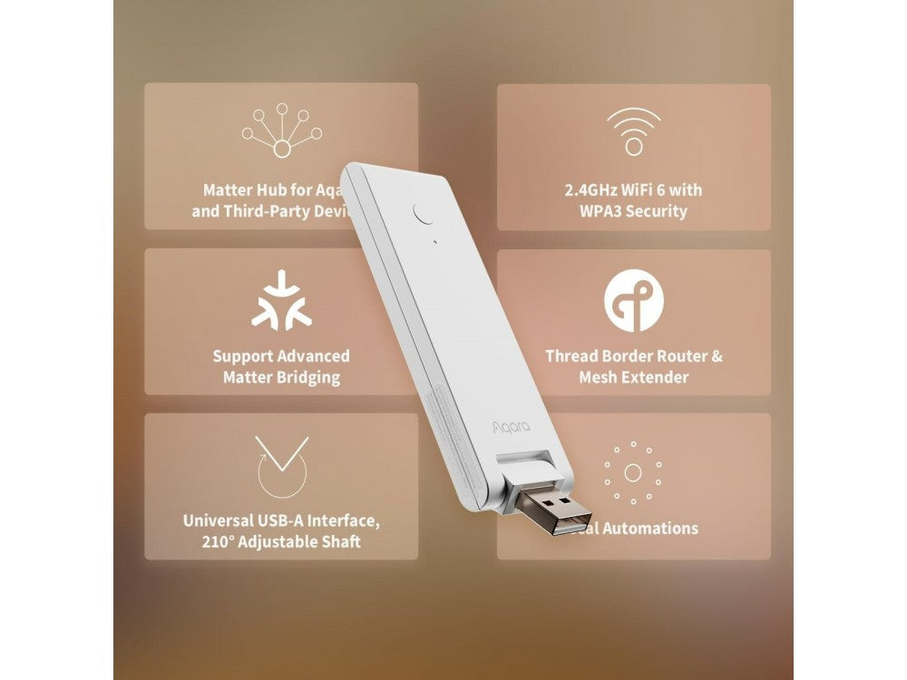 Aqara Hub M100 USB Smart Bridge – Matter, Thread Border Router, Zigbee, Wi-Fi 6 – view 3