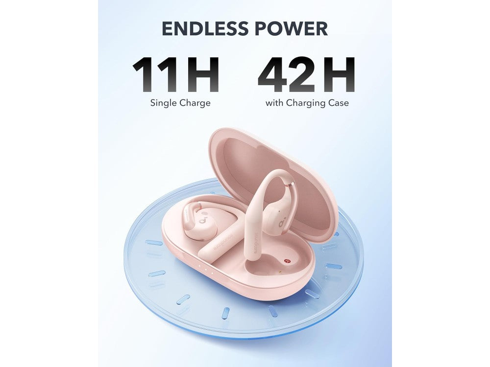 Anker Soundcore AeroFit Open-Ear Bluetooth 5.3 Earbuds – BassUp, IPX7, App, Soft Pink – view 3