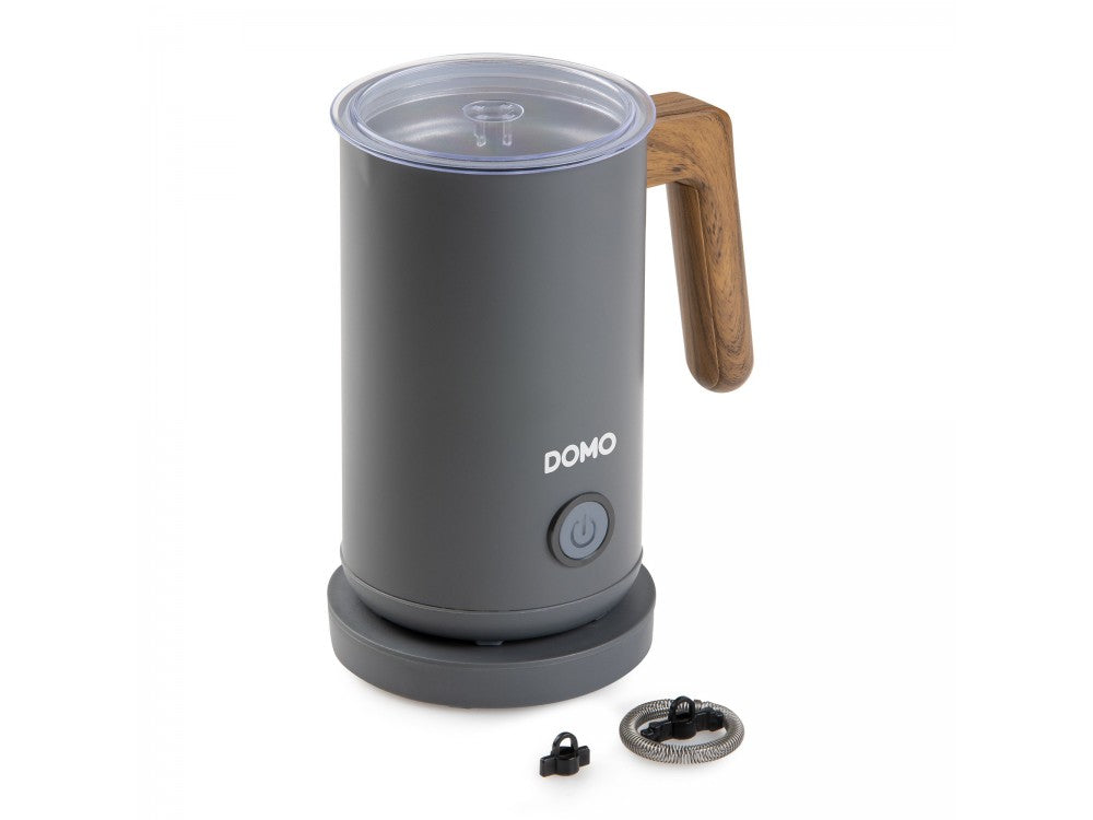 DOMO Wood You Milk Frother – Hot or Cold Foam, 150ml / 300ml, Matt Grey – view 3