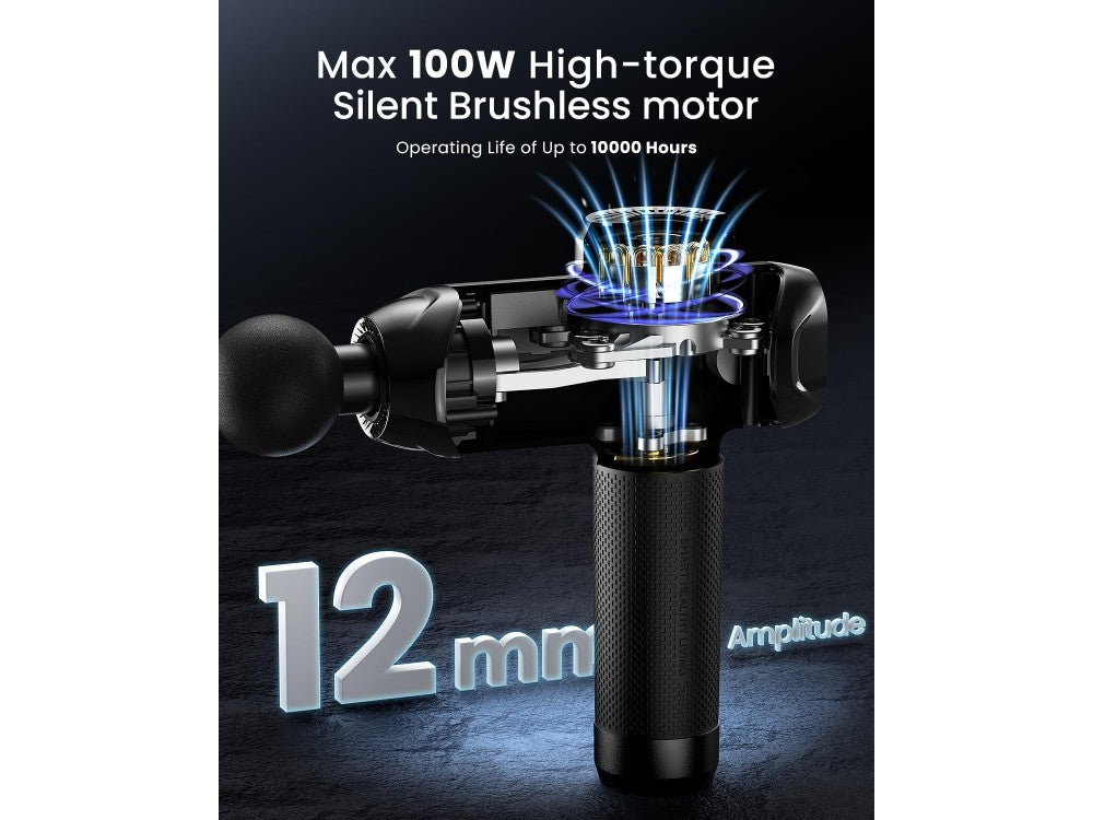 RENPHO Power+ Thermacool Heated Massage Gun – Bluetooth, 6 Speeds, Heat & Cool, 6 Heads – view 3