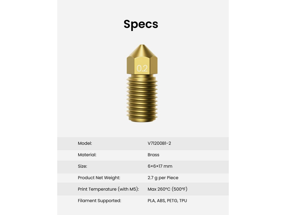 AnkerMake M5 Nozzle Kit 0.2mm – Premium Brass, 10-Pack for AnkerMake 3D Printer – view 3