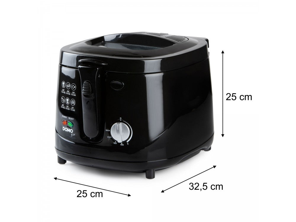 DOMO Deep Fryer B-Smart 2.5L 1800W – Viewing Window, Odour Filter, Cool-Touch, Black – view 3