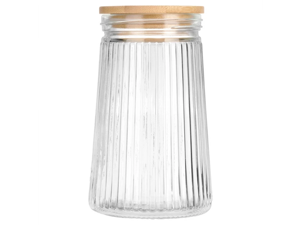 Vilde Premium 1000ml Borosilicate Glass Food Storage Jar – Bamboo Lid, Airtight Silicone Seal – view 3