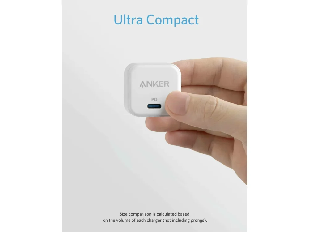 Anker PowerPort III Cube 20W USB-C PD Wall Charger – PIQ3.0, White, A2149G21 – view 3