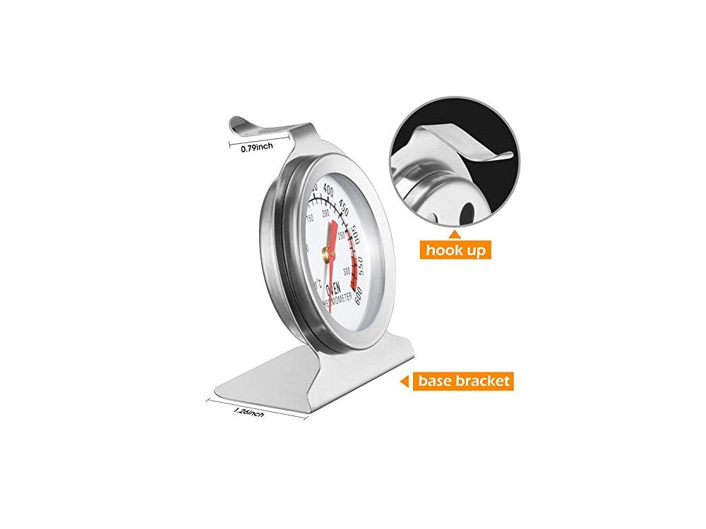AJ Oven Thermometer 50-300°C – Stainless Steel, BBQ Compatible, Silver – view 3