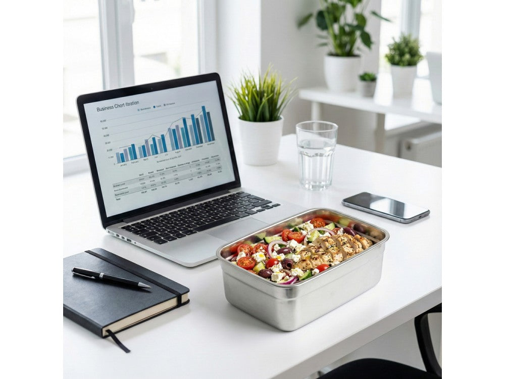AJ Inox Airtight Lunch Box 2100ml – Stainless Steel, BPA-Free Lid – view 3