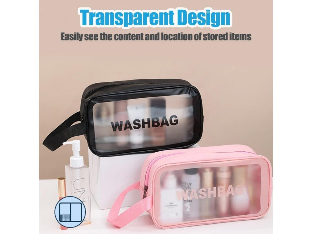 AJ Cosmetics & Accessories Travel Bag – Pink/Clear, 24.5x14.5x8.5cm – view 3