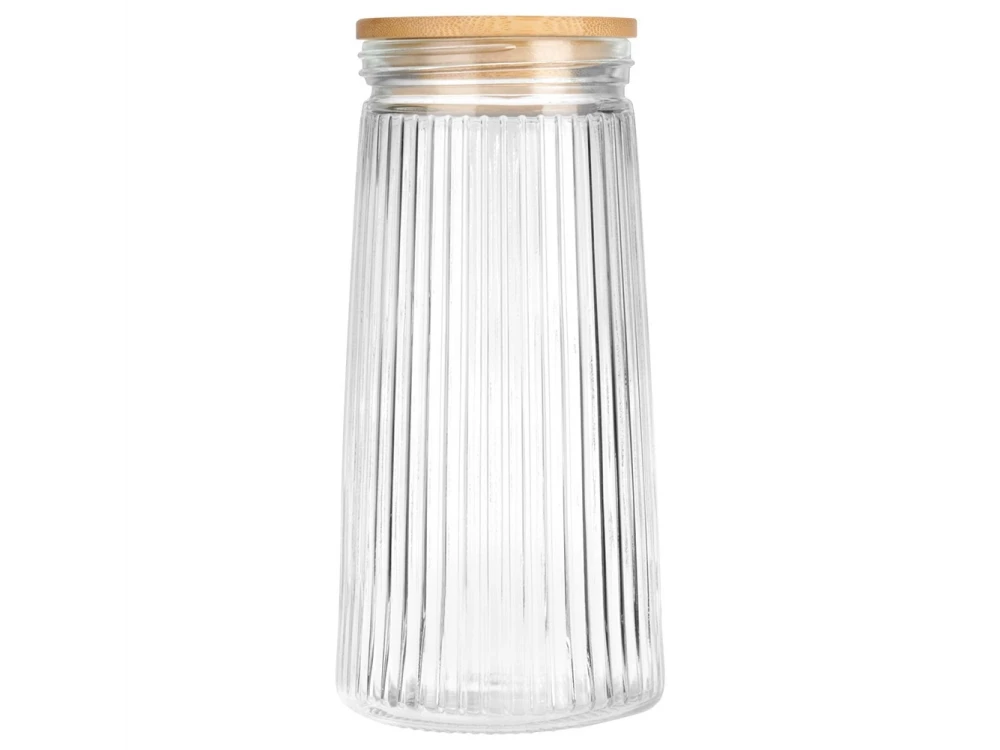 Vilde Premium 1400ml Borosilicate Glass Food Storage Jar – Bamboo Lid, Airtight Silicone Seal – view 3