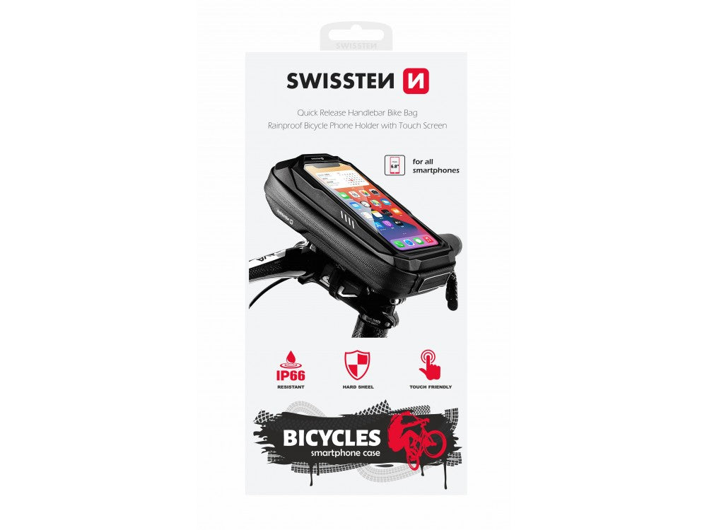 Swissten Bike Frame Bag – Smartphone Window, Waterproof Cover – view 3