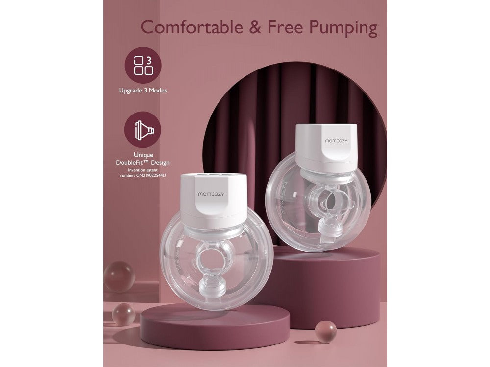 Momcozy S12 Pro Hands-Free Double Electric Breast Pump – 3 Modes, 9 Intensity Levels, Cozy White – view 3
