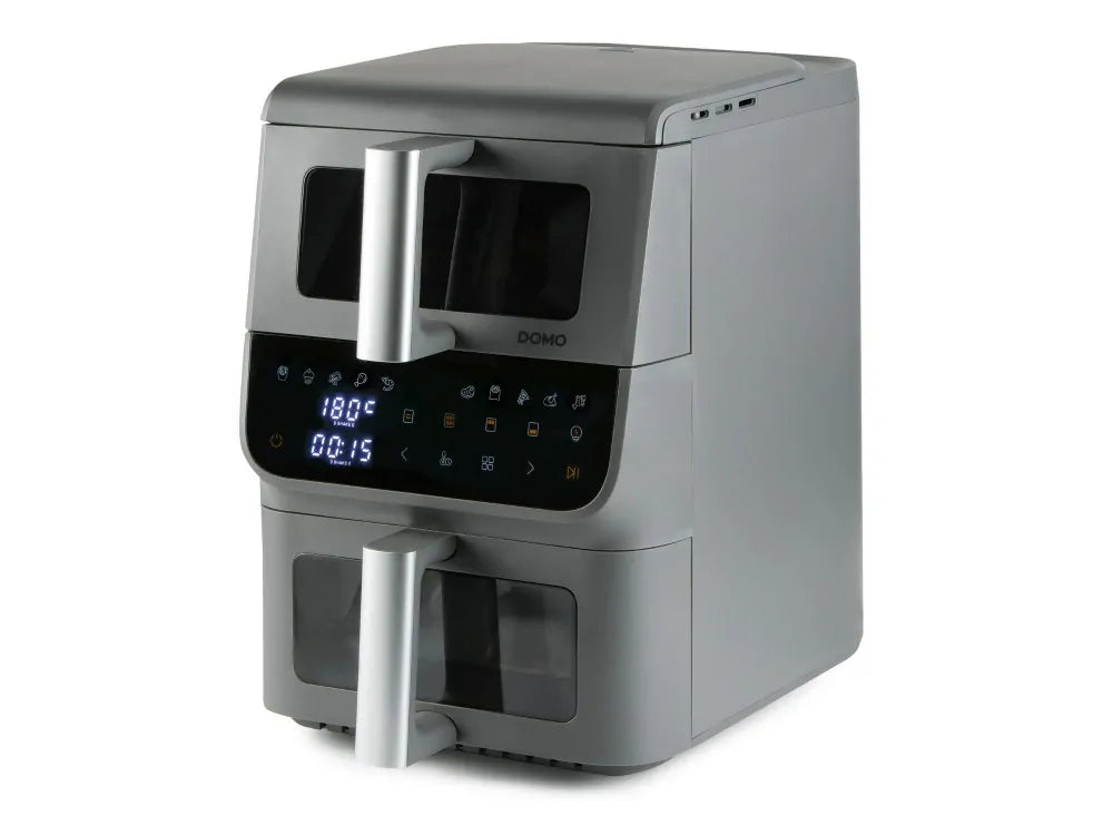 DOMO DO550FR Double Zone Air Fryer – Vertical 3.5L + 6.5L, Touchscreen, PFAS-Free – view 3