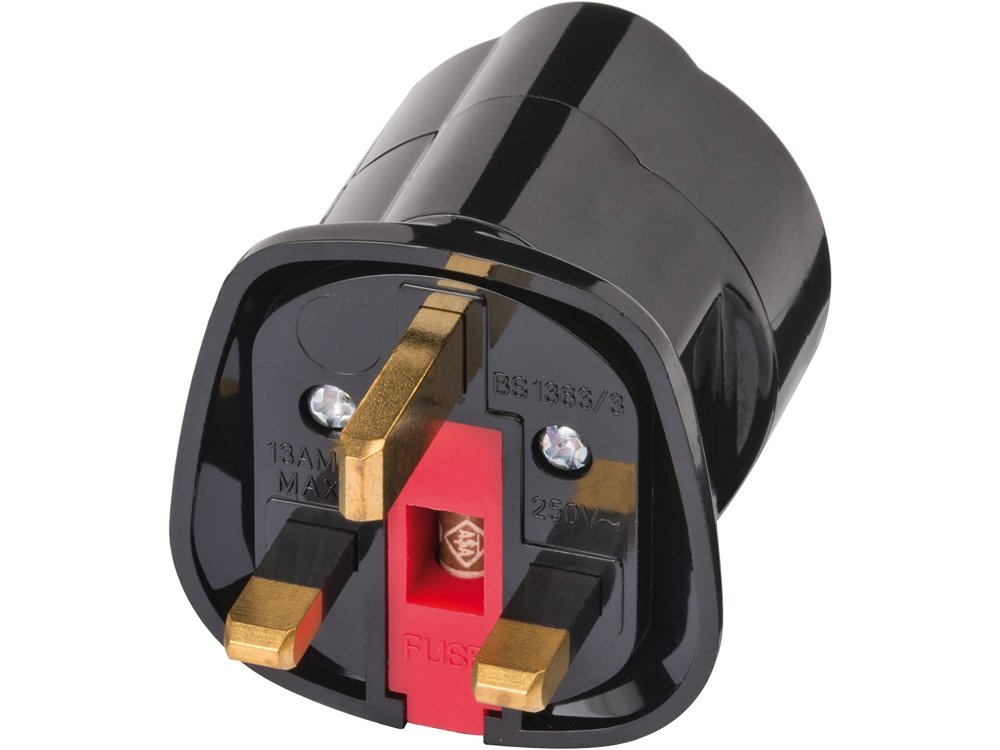Brennenstuhl Travel Adapter Schuko to UK – Greek Devices in UK Sockets – view 3