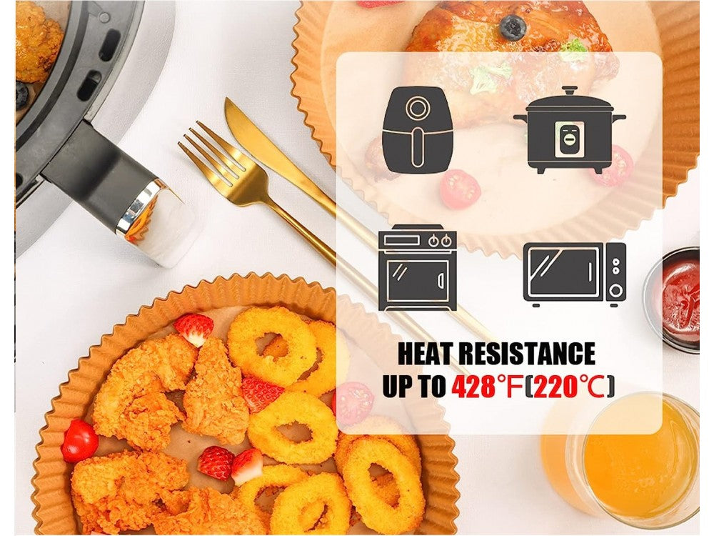 AJ Air Fryer Disposable Paper Liners 20cm Square – Non-Stick, 50-Pack – view 3