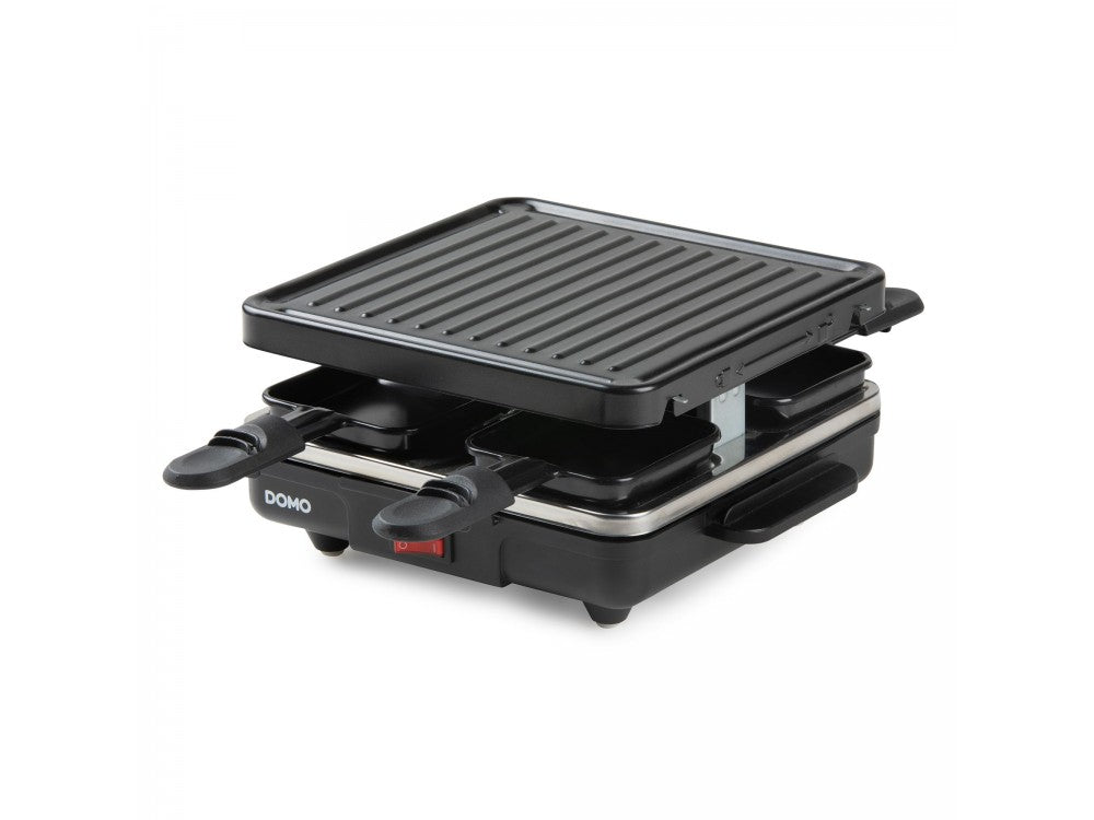 DOMO Just Us Raclette Grill DO9147G – 600W Cast Iron, 4 Pans, PFAS-Free – view 3