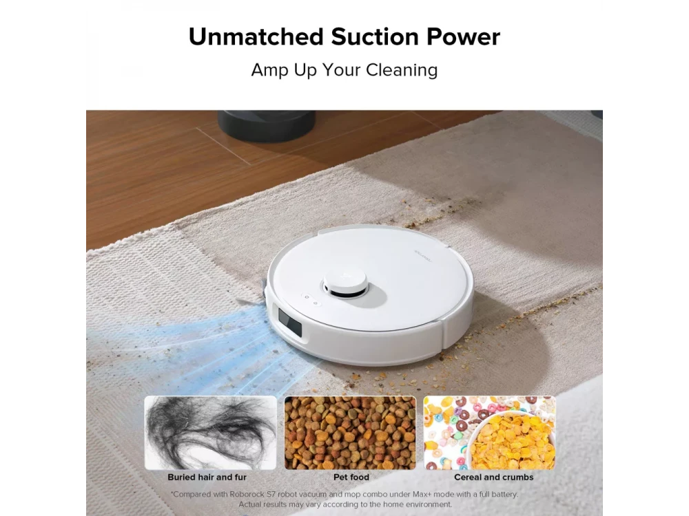 Roborock Q Revo Curv 5A1 Robot Vacuum & Mop 17000Pa with Auto Mop Lifting – White – view 3