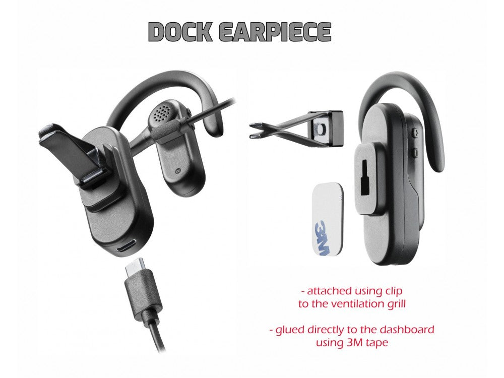 Swissten Dock Earpiece Bluetooth 5.0 In-Ear Handsfree with Magnetic Charging Dock – Black – view 3