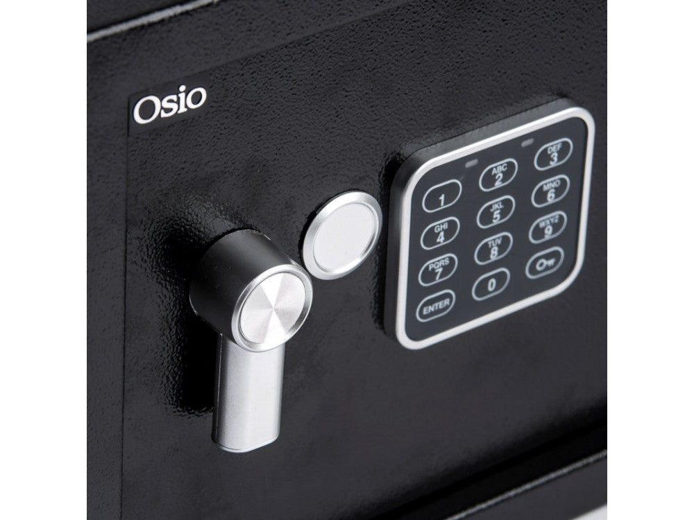 Osio OSB-2535BL Electronic Safe 35x25x25cm with Digital Lock, Black – view 3