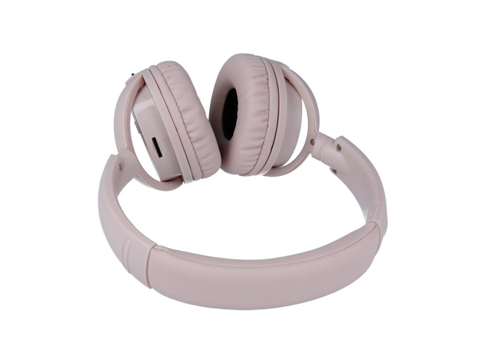 Swissten Trix Bluetooth Headphones with FM Radio & microSD – Pink – view 3