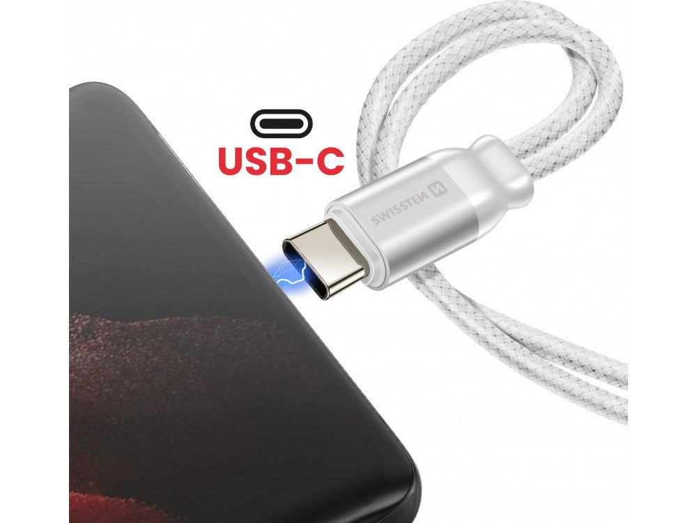 Swissten USB-C to 3.5mm Female + USB-C Female Audio Splitter Cable 25cm Braided – view 3