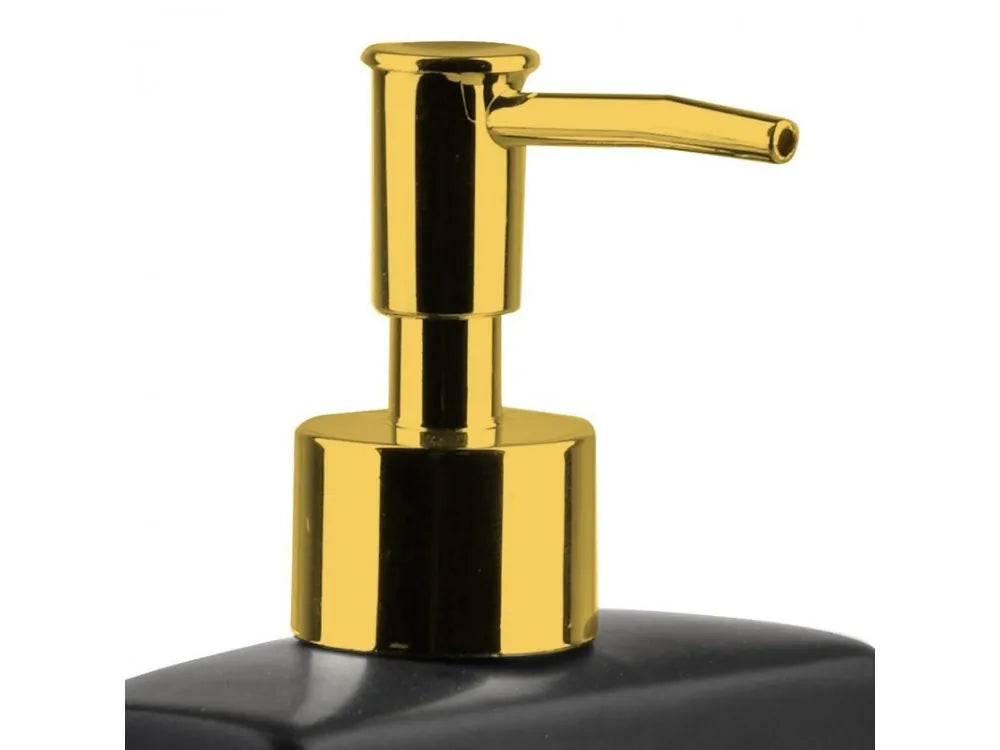 Vilde Ceramic Kitchen Soap Dispenser 400 ml – with Sponge Holder, Sponge Included, Black – view 3