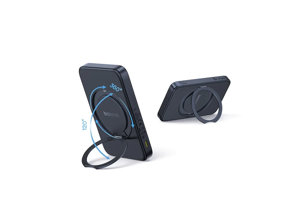 Baseus PicoGo Magnetic Power Bank 5000mAh Qi2 15W MagSafe + Built-in USB-C – Black – view 4