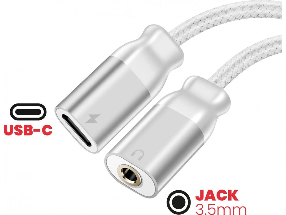 Swissten USB-C to 3.5mm Female + USB-C Female Audio Splitter Cable 25cm Braided – view 4