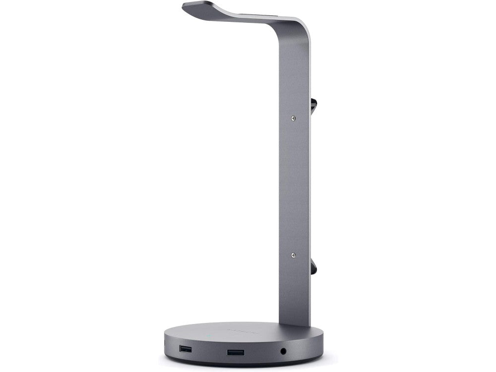 Satechi Aluminum Headphone Stand with USB Hub – 3× USB-A 3.0 + AUX, Space Gray, STH22 – view 4