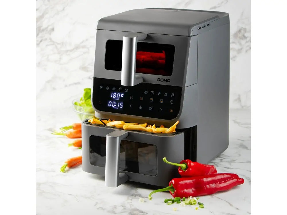 DOMO DO550FR Double Zone Air Fryer – Vertical 3.5L + 6.5L, Touchscreen, PFAS-Free – view 4