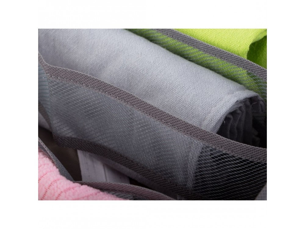 AJ Foldable Drawer Organizer 6-Slot for Bras & Socks – 32x32x10cm, Grey – view 4