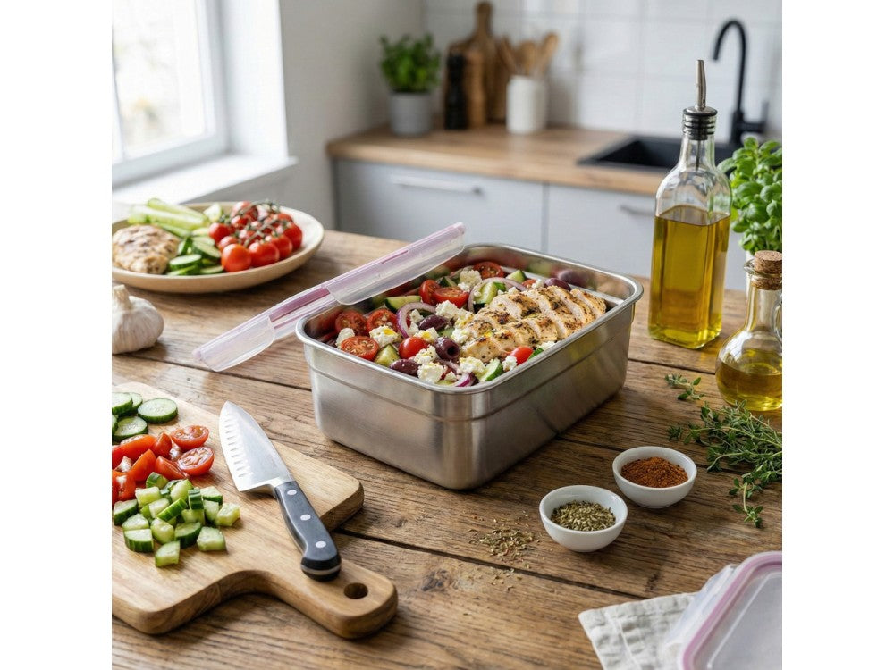 AJ Inox Airtight Lunch Box 2100ml – Stainless Steel, BPA-Free Lid – view 4