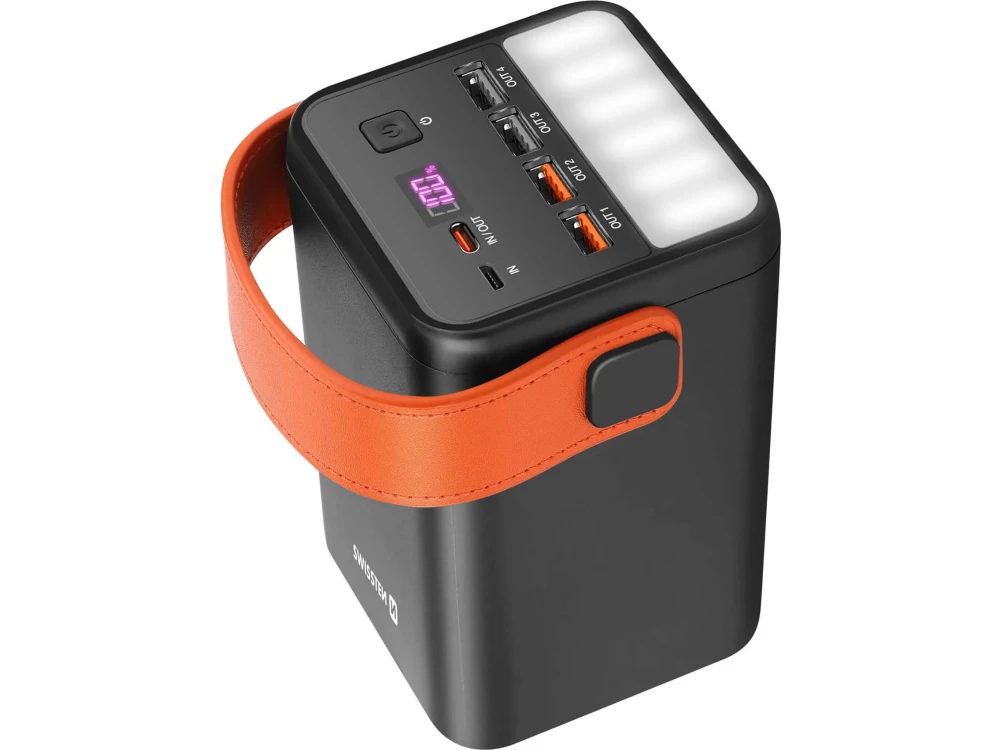 Swissten Power Line 60000 Power Bank 60000mAh 65W PD + QC3.0 + SCP – LCD Display, LED Flashlight – view 4