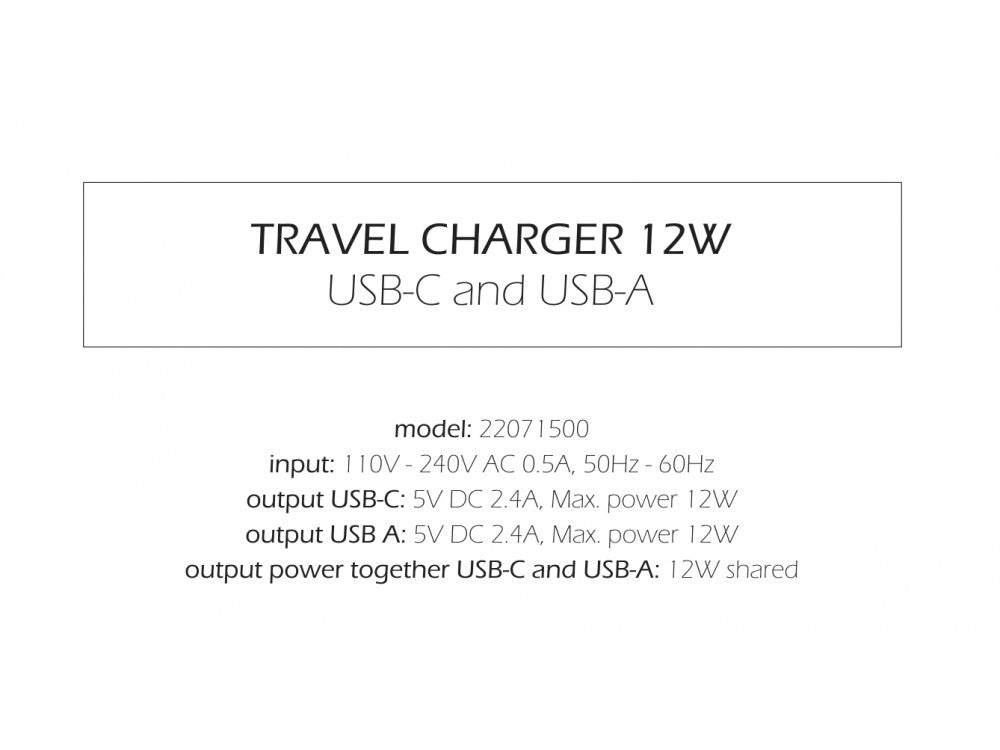 Swissten Compact Wall Charger 12W – USB-C + USB-A, SMART IC, Black – view 4