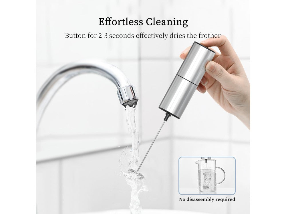 AJ Milk Frother & Hand Whisk – Battery-Powered, Stainless Steel – view 4