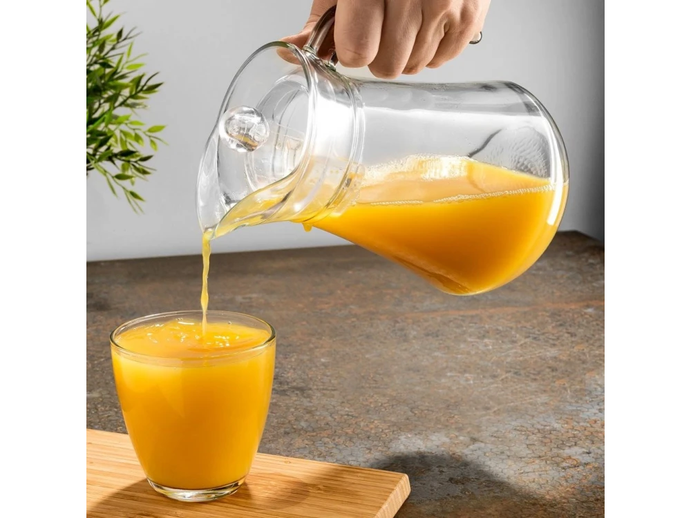 Vilde Glass Serving Pitcher 1400ml – With Lid, Dishwasher Safe – view 4
