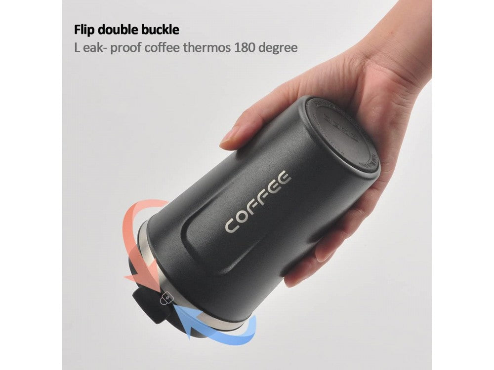 AJ Classico Travel Mug 510ml – Stainless Steel 304, Leak-Proof, Black – view 4
