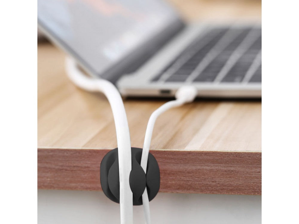 Swissten Cable Organizer Clips Set of 10 with Adhesive – Black – view 4
