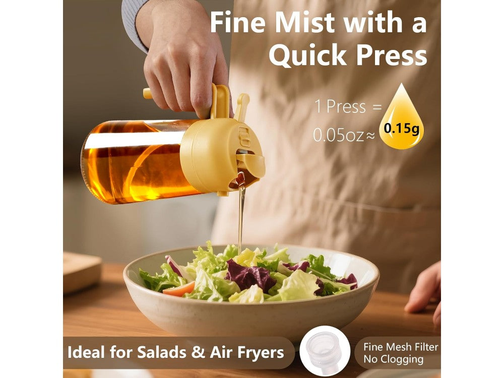 AJ Oil Sprayer for Cooking 470ml – Glass, BPA-Free, Orange – view 4